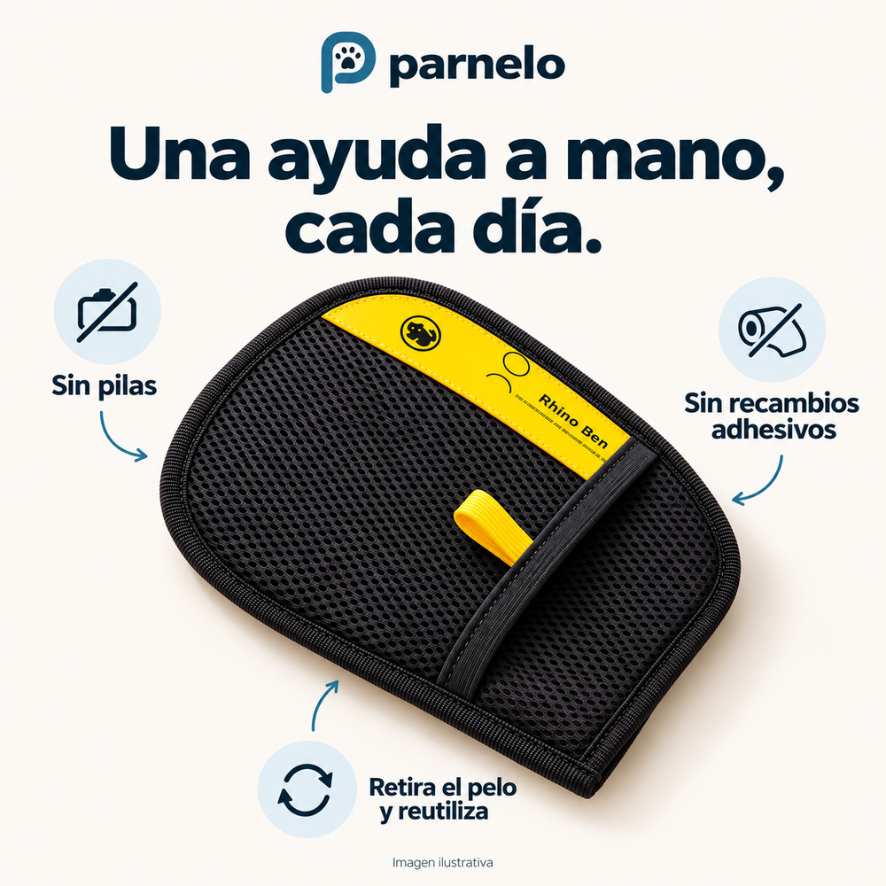 Guante quitapelos NEW con correa para la mano · imagen ilustrativa