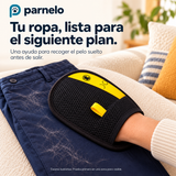 Creatividad ilustrativa Parnelo: el guante se lleva con la mano dentro del bolsillo.